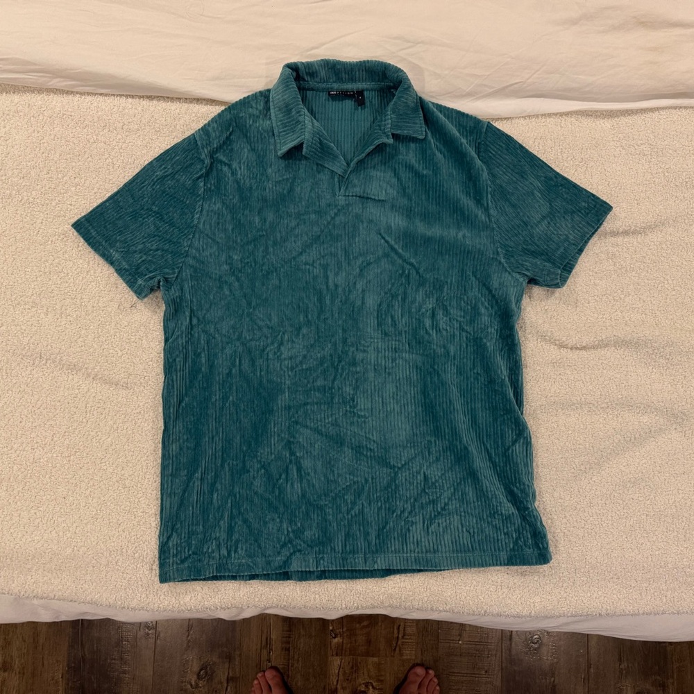 Teal Corduroy ASOS Polo Shirt